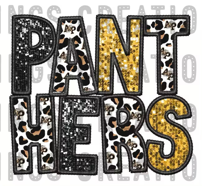 Panthers FAUX glitter leopard