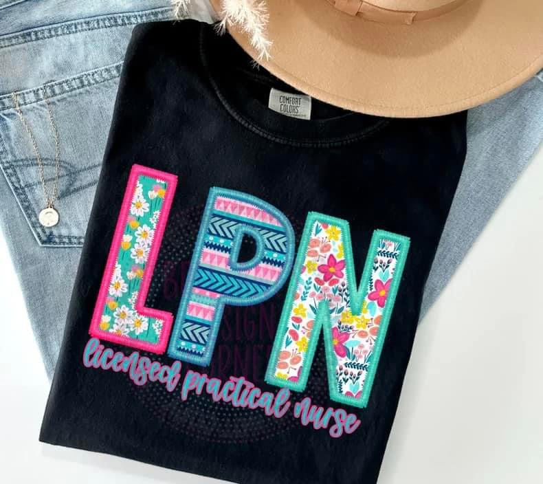 LPN spring faux embroidery