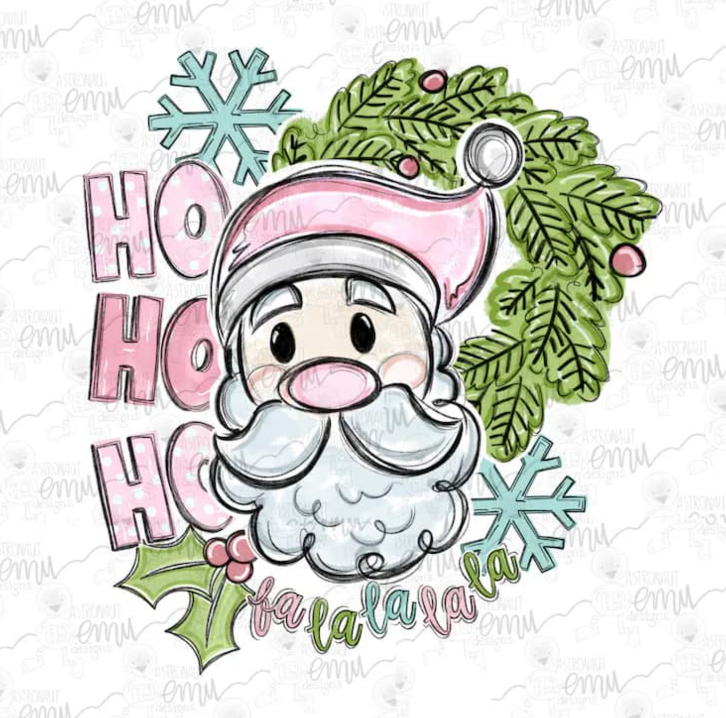 HO HO HO Pink Santa