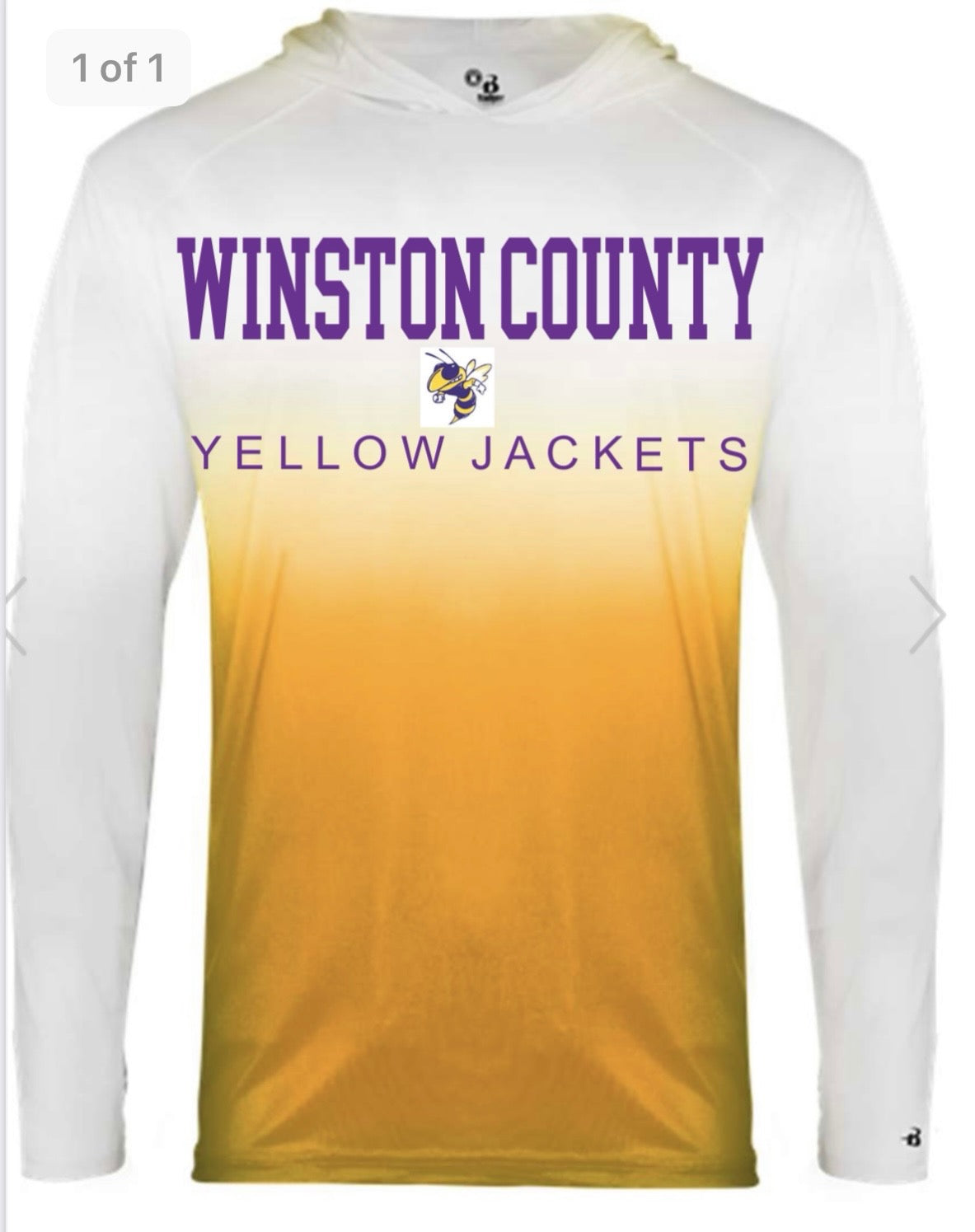 Dri-fit Hooded Team Shirt Yellow Jackets - Kids