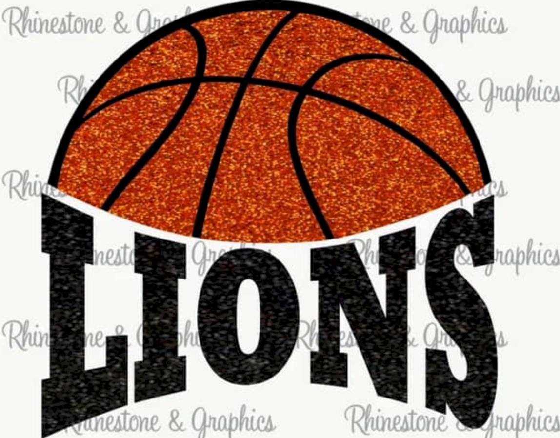 Lions Glitter Basketball