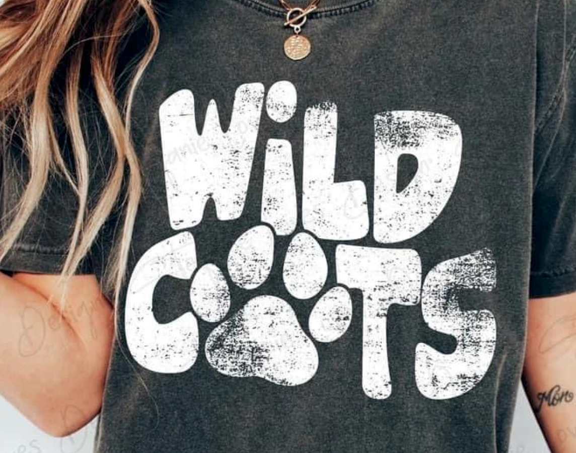 Wildcats Bubble Font w/ Paw
