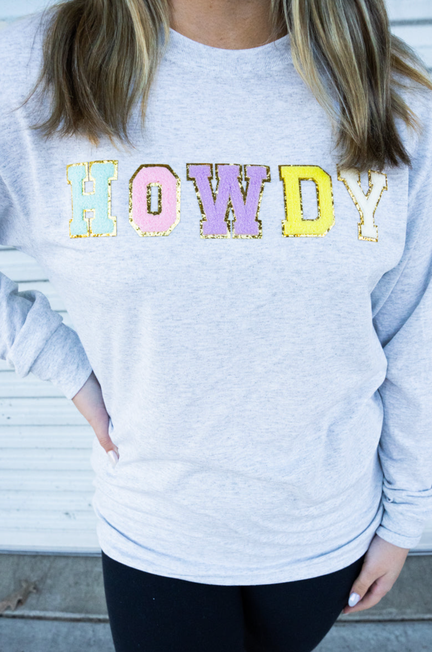 HOWDY Chenille Patch Top