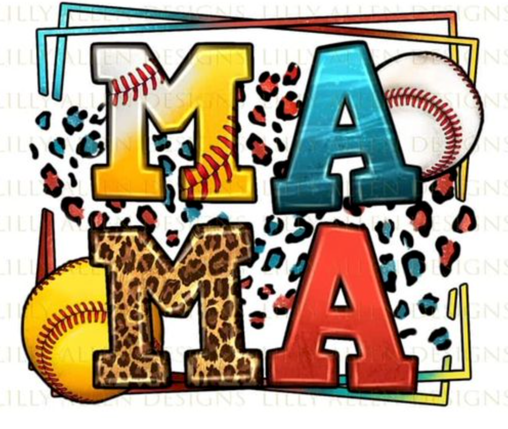 MAMA Softball/Baseball w/ Names
