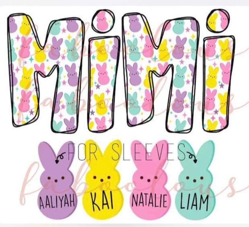 Easter custom name with little peeps