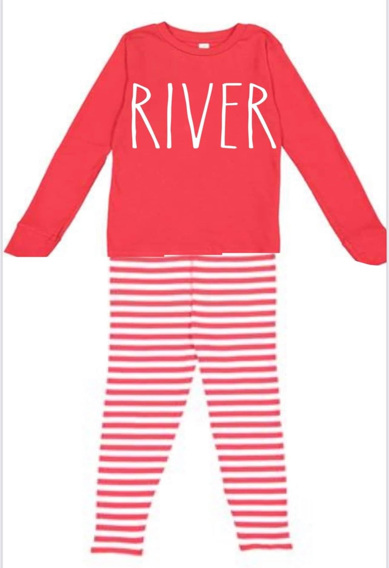 Family Striped Christmas PJs