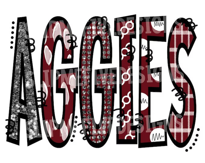 Aggies rhinestone