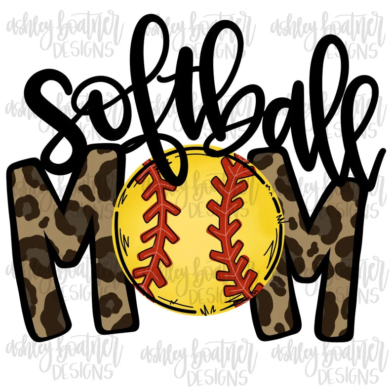 Softball mom leopard