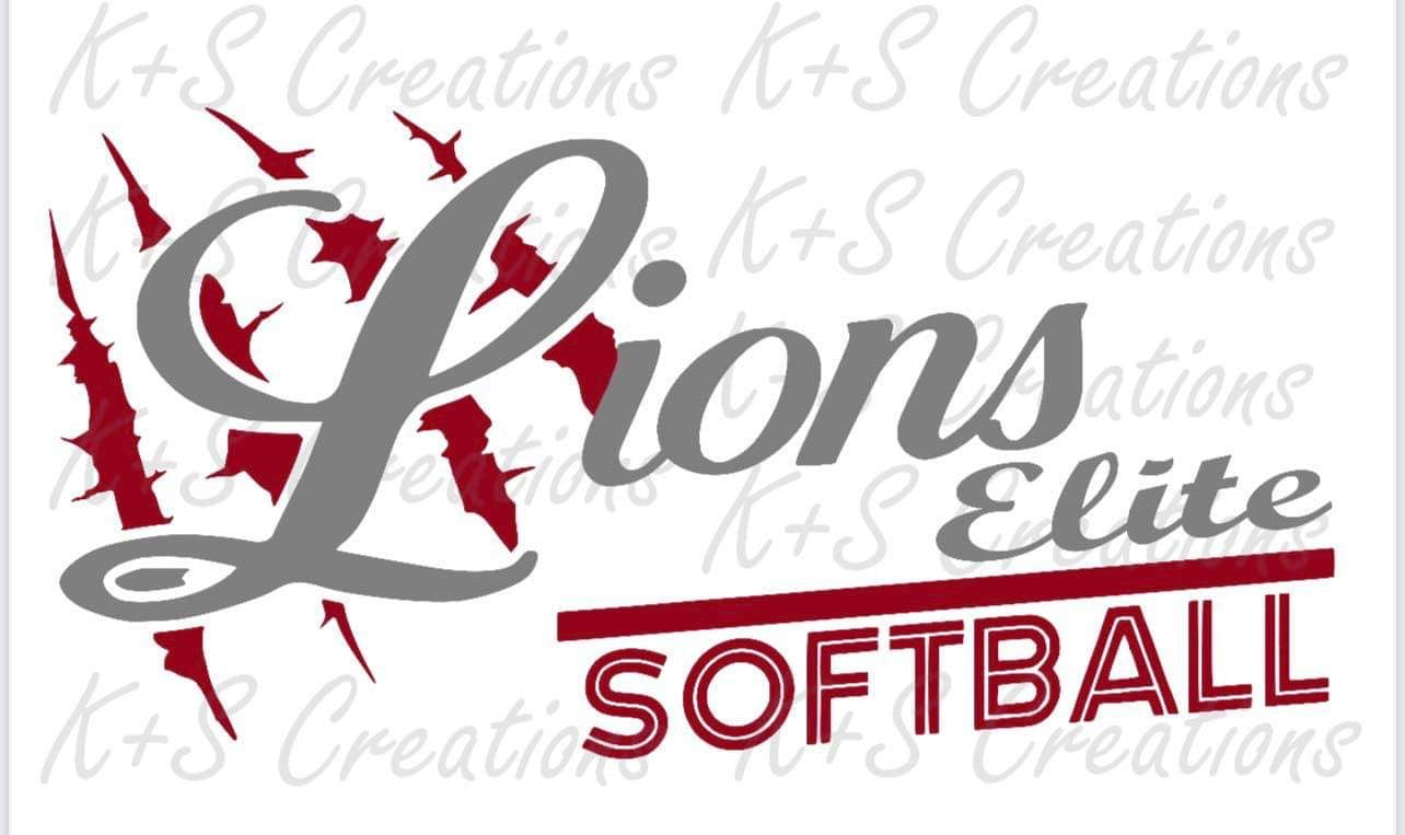 Lions Elite softball cursive