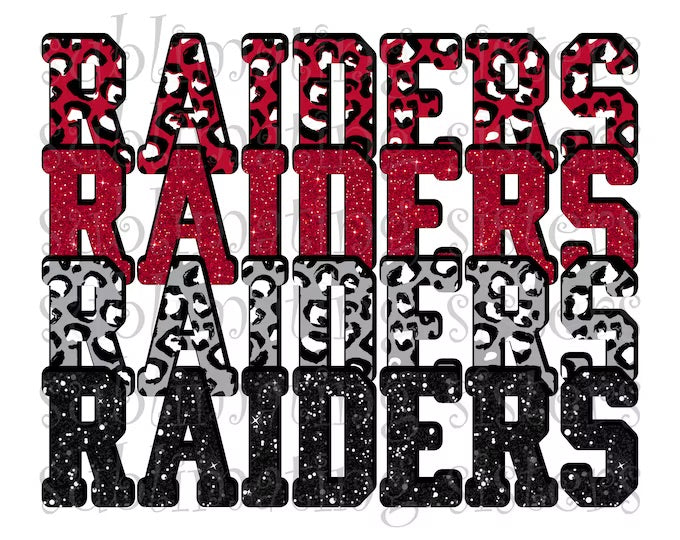 Raiders leopard glitter