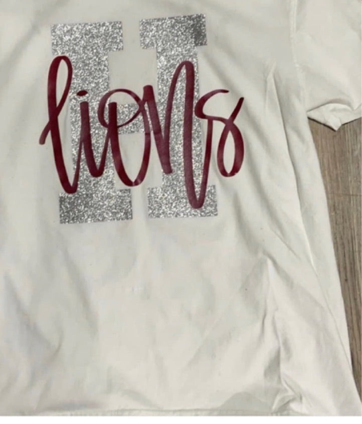H Lions glitter/layered