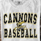 Cannons baseball distressed