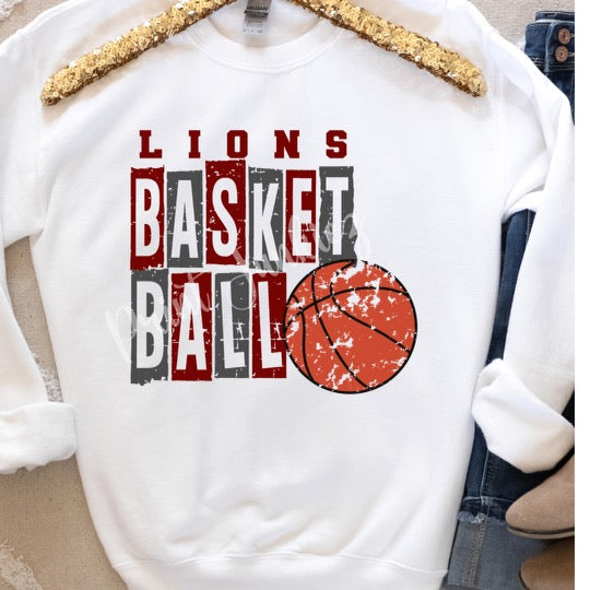Haleyville basketball retro distressed