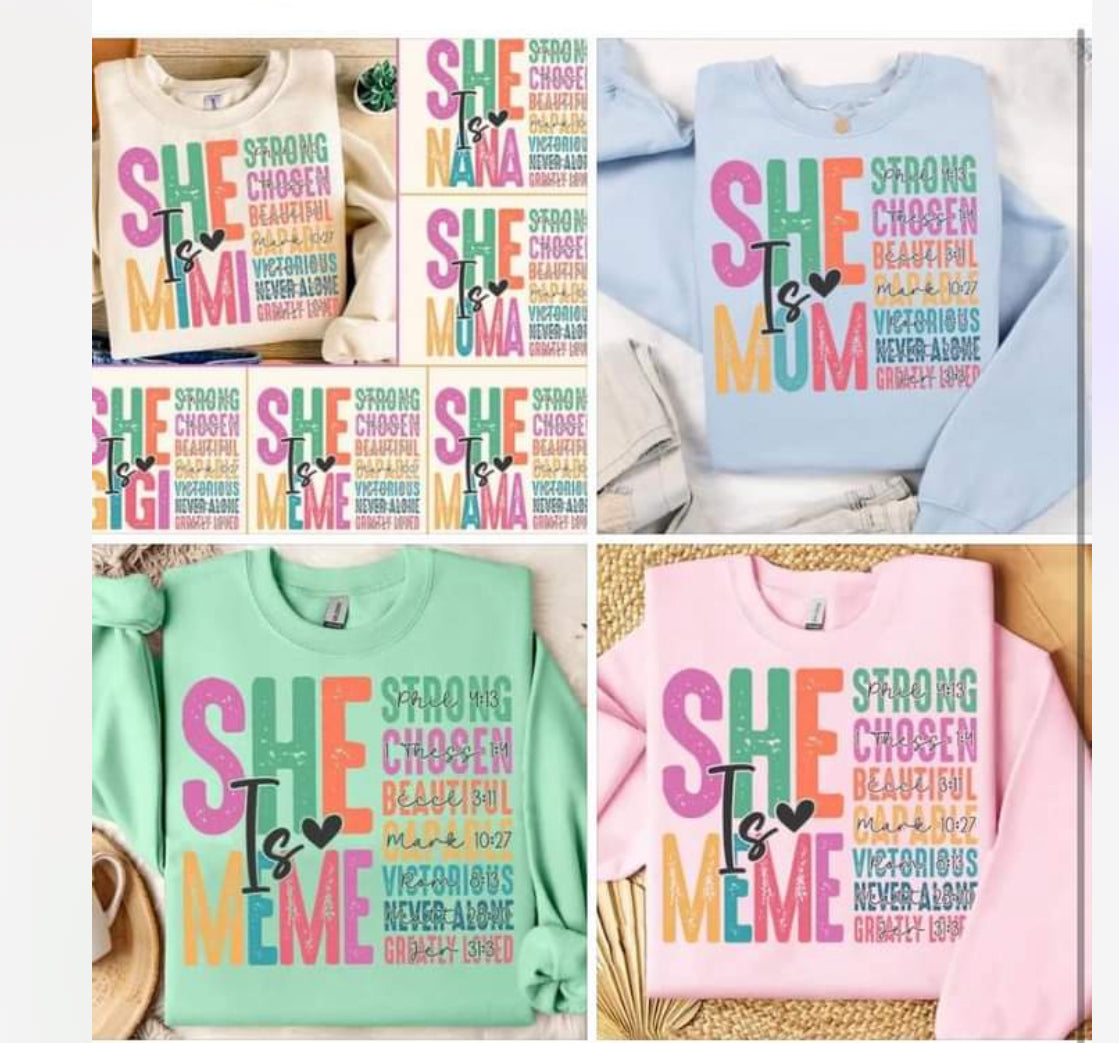 Custom Mother’s Day shirt SHE IS