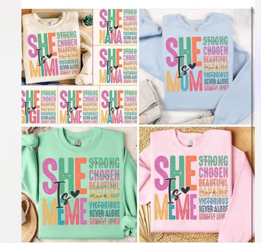Custom Mother’s Day shirt SHE IS