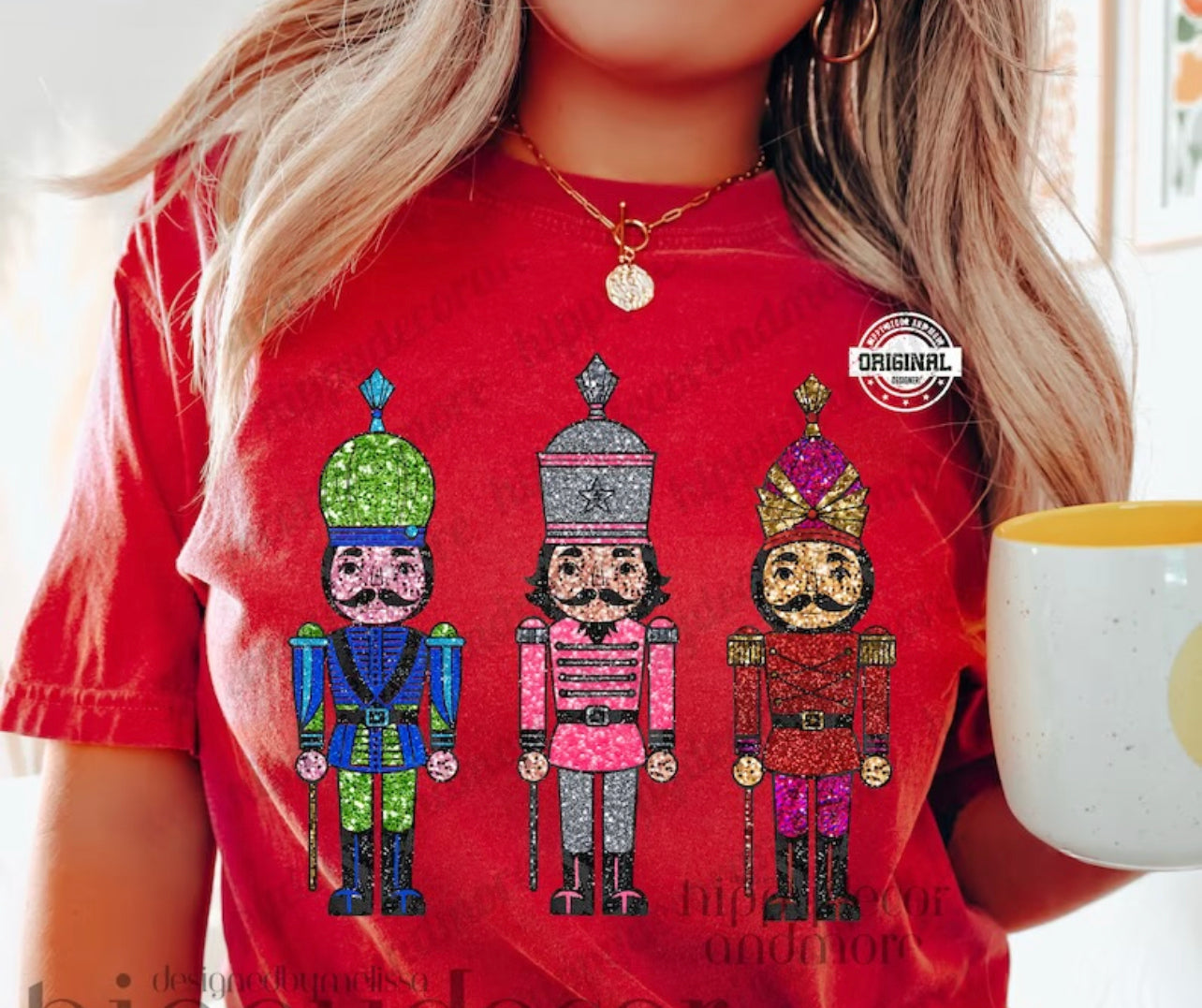 Faux glitter Nutcrackers