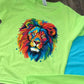 Neon lion head