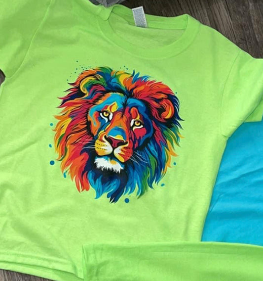 Neon lion head