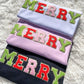 MERRY chenille patch