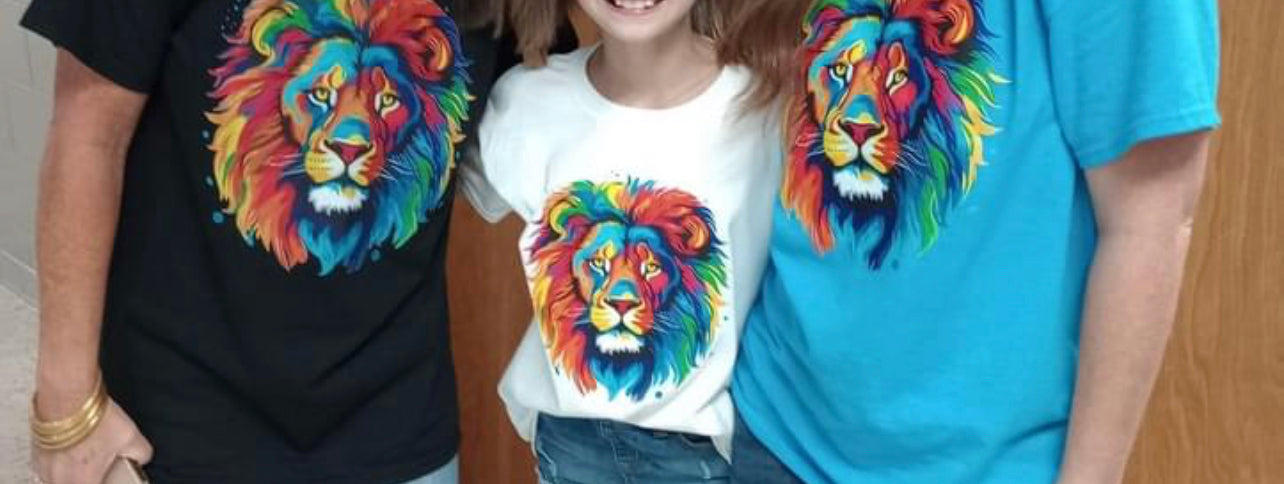 Neon lion head