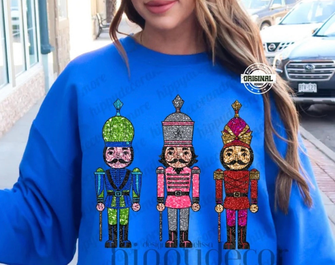 Faux glitter Nutcrackers