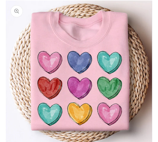 Watercolor hearts
