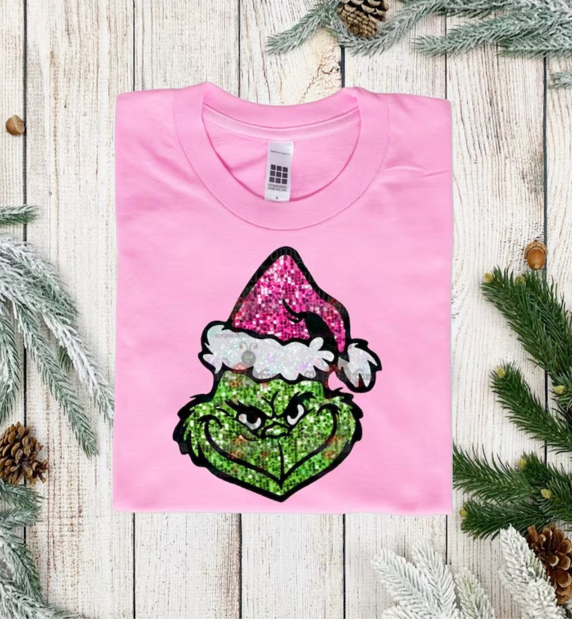Faux Glitter grinch