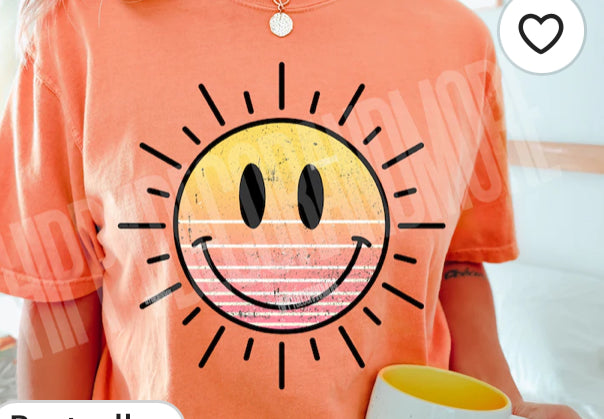 Smiley face sunset