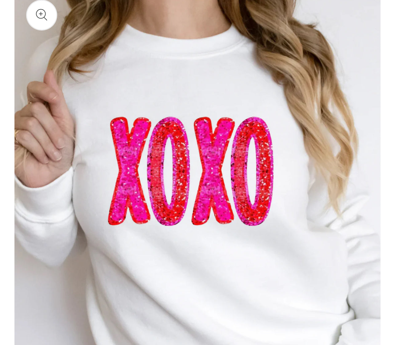 XOXO FAUX GLITTER