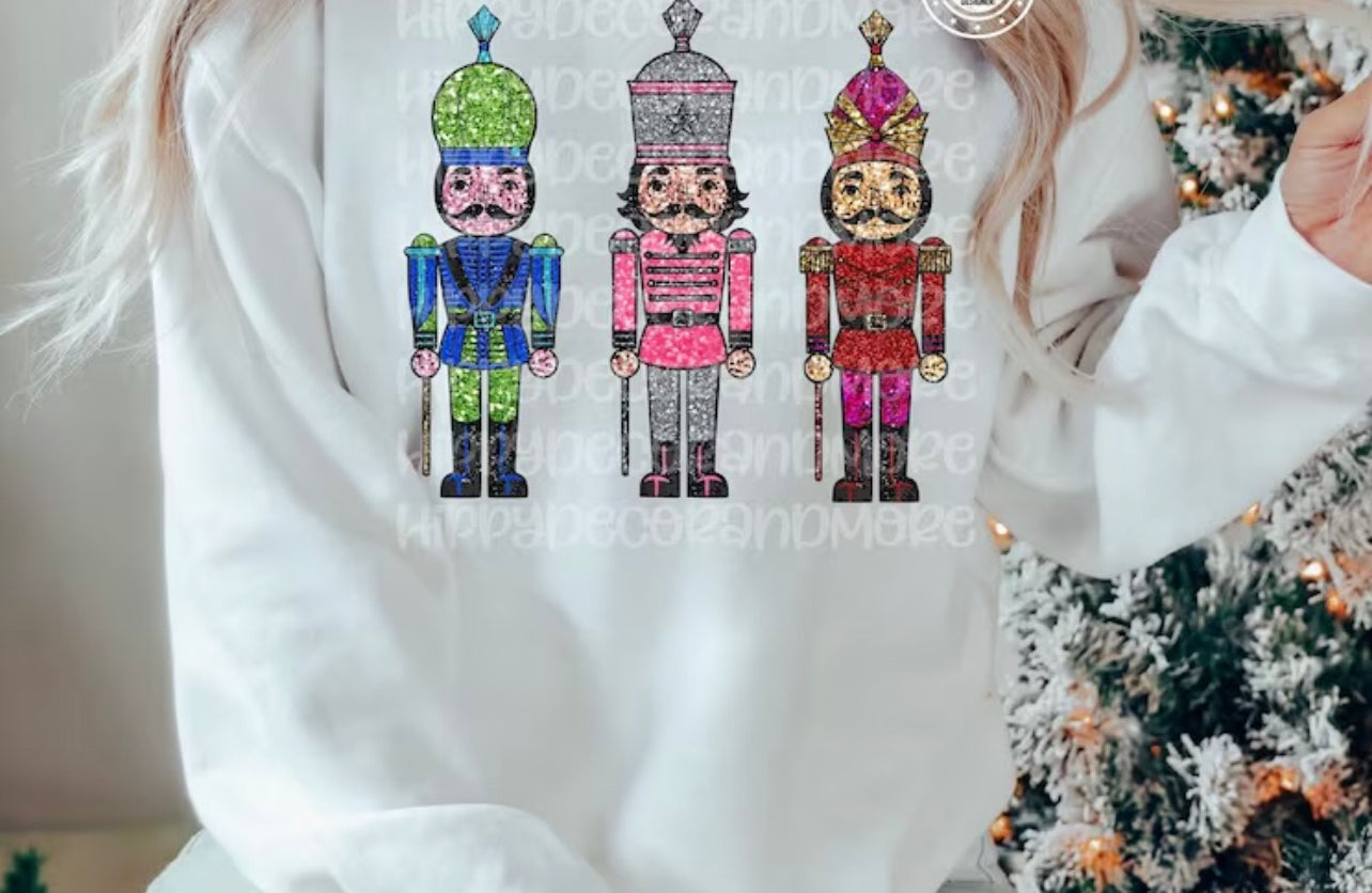 Faux glitter Nutcrackers