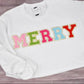 MERRY chenille patch