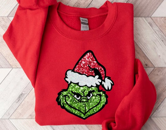 Faux Glitter grinch