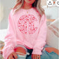 Pink/red leopard monogram