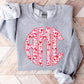 Pink/red leopard monogram
