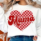 Mama checkered heart