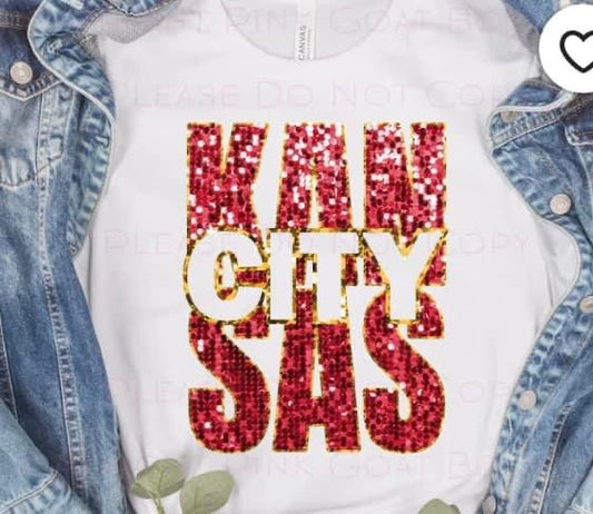 Kansas City faux glitter