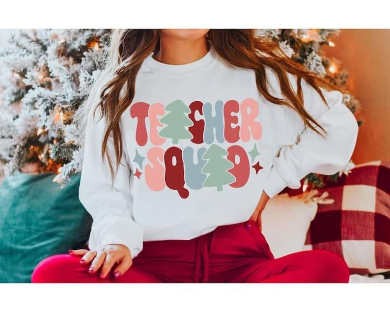 TEACHER SQUAD Holiday Retro Christmas Font