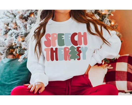 SPEECH THERAPY Holiday Retro Christmas Font