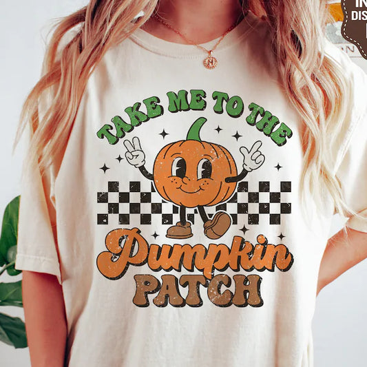 Take me to the pumpkin patch checkered