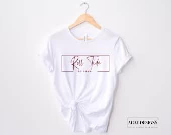 Roll Tide- Go Bama (colors: white, crimson, grey)