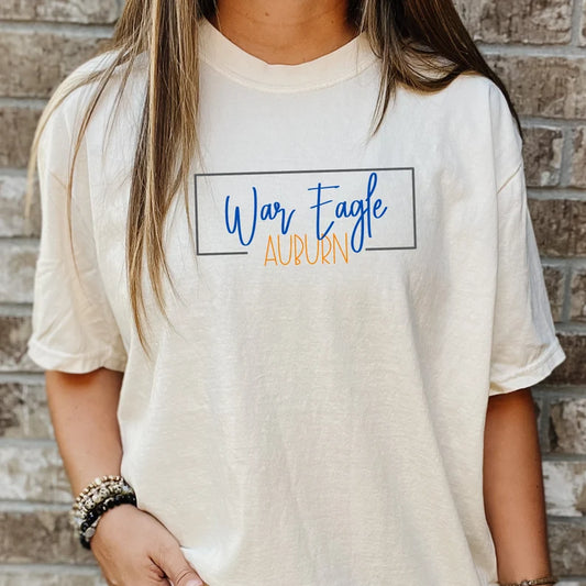 War Eagle auburn— skinny cursive