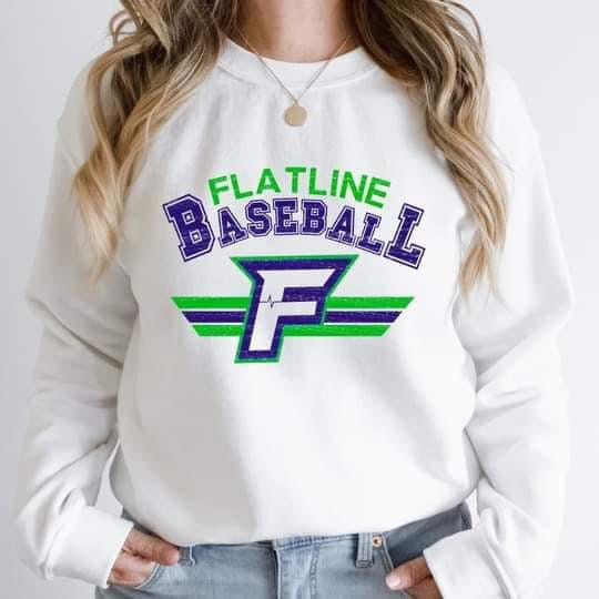 Flatline Baseball — retro style