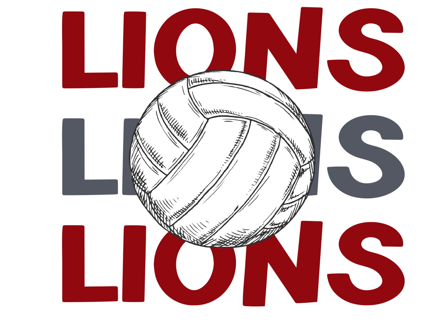 Lions stacked volleyball