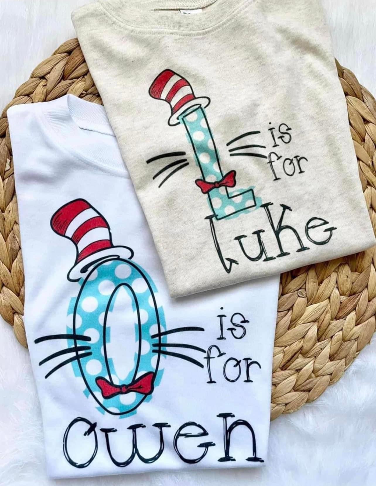 Dr Seuss custom initial