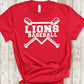 Lions baseball distressed