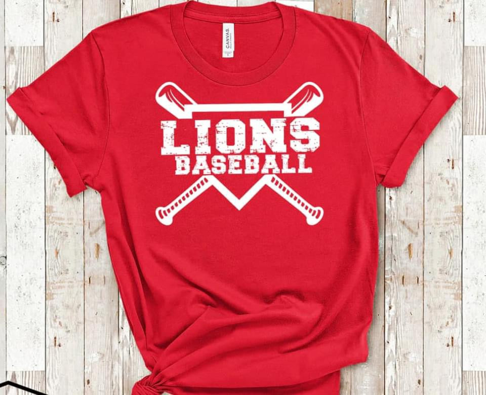 Lions baseball distressed