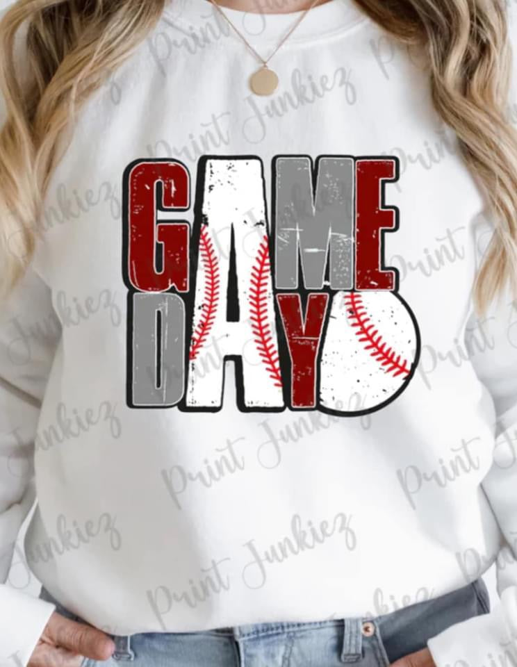 Game Day- cardinal and white