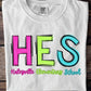 Custom colorful block font