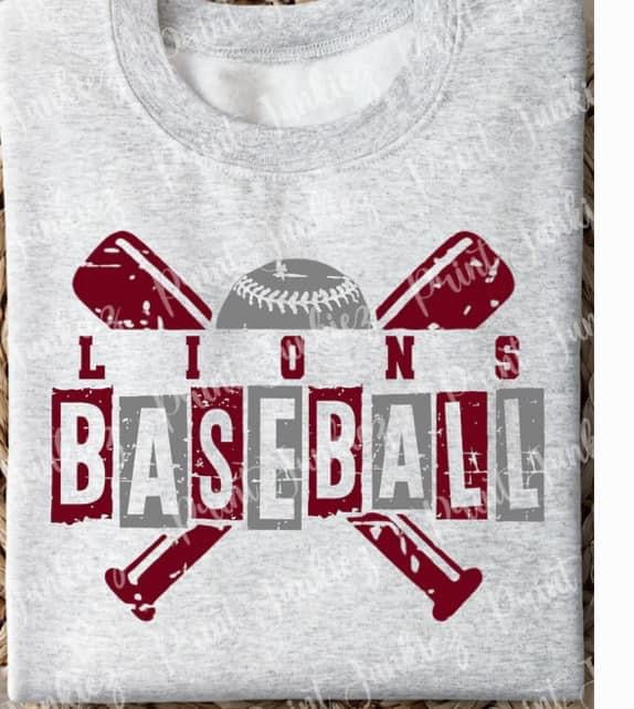 Baseball distressed— custom team, lions, lions elite, jackets, bobcats, hackleburg, ect