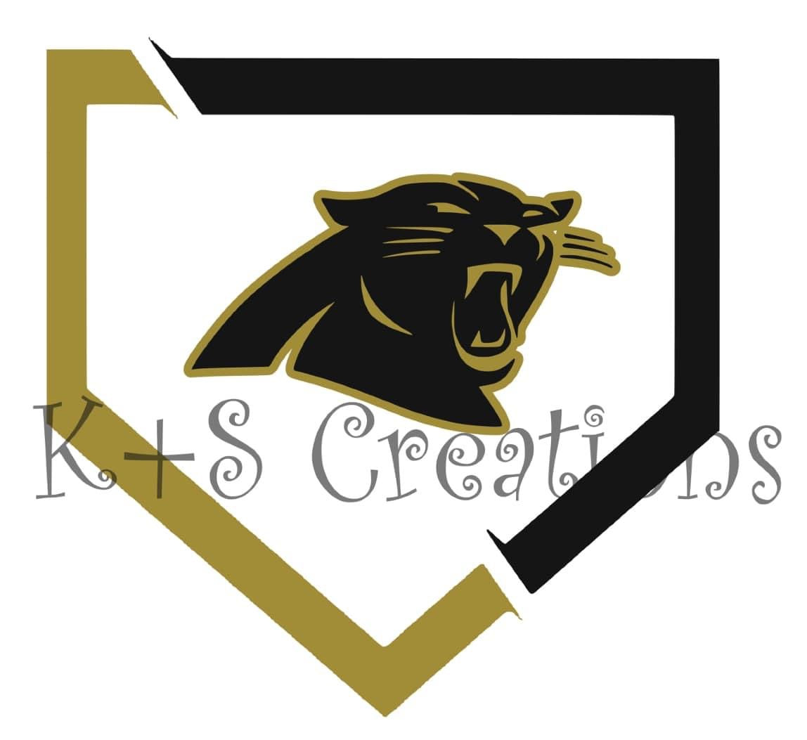 Panthers baseball 2 color home plate